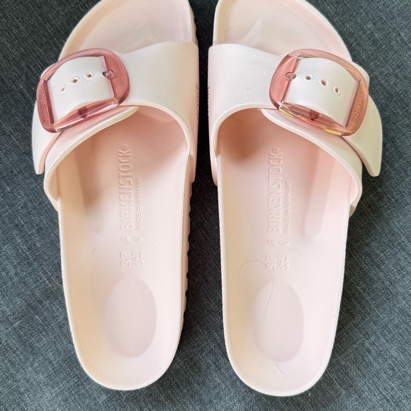 Birkenstock Shoes - Birkenstock Women's Soft Pink Slide Sandals